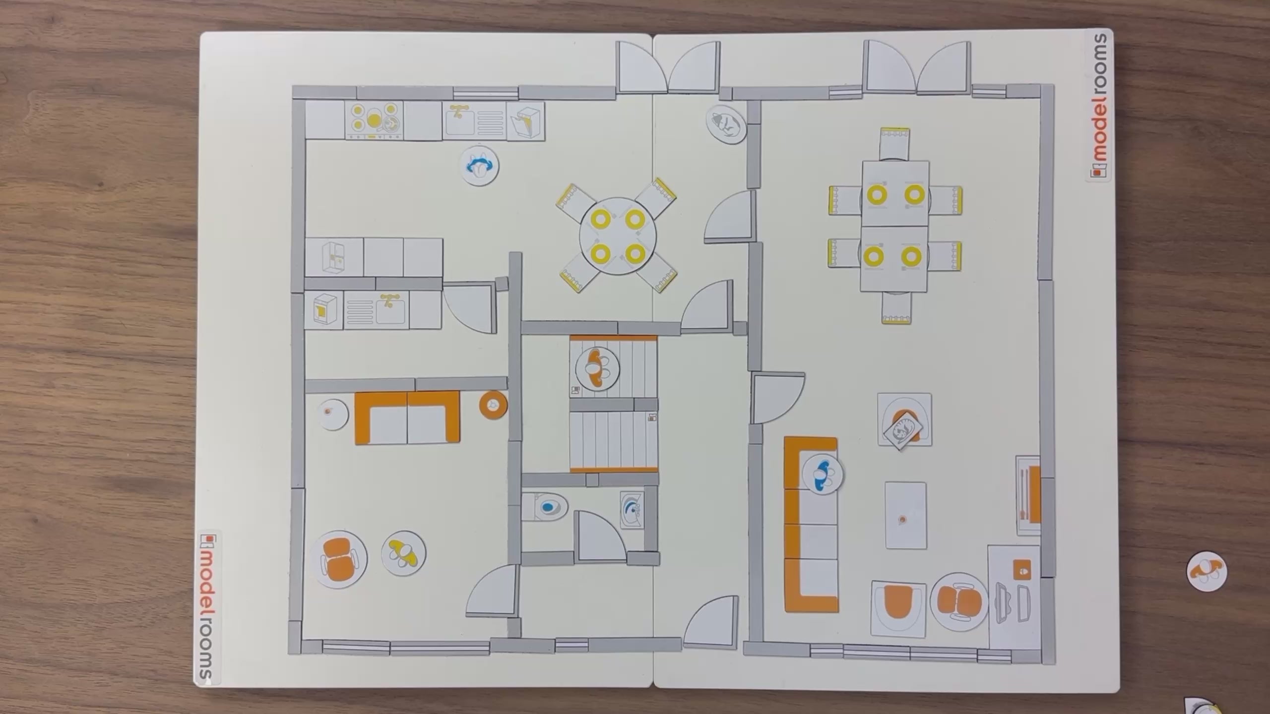 Load video: house plan being created with magnetic templates